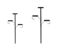 Christmas Tree Candle Topper, 2 Pieces Triple Tree Topper Display Stand, 3-Tier Christmas Tree Candles Holders, Black Candelabra Candle Holder, Christmas Tree Toppers For Candlesticks