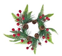 Christmas Tree Candles - 28cm PP Decorative Table Wreath | Reusable LED Candle Topper for Dining Room, Fireplace and Party Christmas Decorations