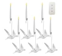 Christmas Tree Candles with Remote - Christmas Ornaments Decor,Flickering Icicle Birds Elk LED Candle with Remote Timer,for Tree Fireplace Window Table Wedding Party Indoor
