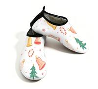 Christmas Tree Candy Elements Water Shoes for Women Men, Quick-Dry Swim Shoes Lightweight Barefoot Aqua Socks for Beach Surfing Sports Pool Yoga Driving Running, L