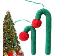 Christmas Tree Cane Ornaments | Natural Tree Decoration - Craft Felt Garland Fireplace Wall for Birthday Party Friends Family