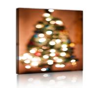 Christmas Tree Canvas Wall Art Abstract Holiday Mural Festive Pictures Artwork Prints Posters Painting for Living Room Bedroom Decor 80x80cm Innerframe