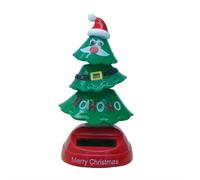 Christmas Tree Car Dashboard Toy,Christmas Solar Dancing Toys,Solar Xmas Dancing Ornaments,Novelty Moving Xmas Tree For Car Dashboard Desk Windowsill Decoration