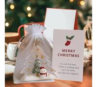 Christmas Tree Cards, Create Acrylic Scenes with Snowscapes and Christmas Figures, Festive Holiday Greeting Cards with Tree Snowman Design for Seasonal Decoration