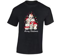 Christmas Tree Cat Mens T-Shirt Xmas Party Meow Kitten Funny Santa Novelty Unisex Gift Boys Girls Kids Tshirt Printed Design Black - Youth Large (Age 9-11)