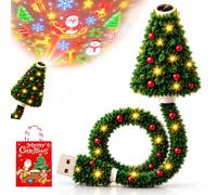Christmas Tree Ceiling Projector, Plug and Play HD Holiday Light | ABS plastic body, projects festive patterns on ceiling walls, plug in power, no assembly, indoor use, 1 pc, Green, 10*10*5cm