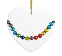 Christmas Tree Ceramic Hanging Love Ornament YYHWHJDE Pearl Necklace Prints can add a Romantic Touch to Festivals or Parties