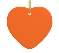 Christmas Tree Ceramic Hanging Love Pendant Decorations HYTTER Nasturtium Orange Printed Easy to Hang on Trees, Doors and Windows