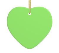 Christmas Tree Ceramic Hanging Love Pendant Decorations HYTTER Solid Color Light Green Printed Easy to Hang on Trees, Doors and Windows