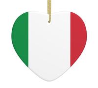 Christmas Tree Ceramic Hanging Love Pendant Decorations WHJYYHD Italian Flag Printing Easy to Hang on Trees, Doors and Windows