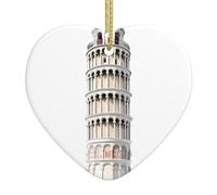 Christmas Tree Ceramic Hanging Love Pendant WHJDPP Leaning Tower of Pisa Printing Homes, Shopping malls, supermarkets and Stores