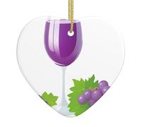 Christmas Tree Ceramic Hanging Love Pendant WHJSSF Delicious Grape Drink Pattern Homes, Shopping malls, supermarkets and Stores