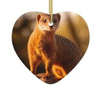 Christmas Tree Ceramic Hanging Love Pendant WHJSSF Meerkat Pattern Homes, Shopping malls, supermarkets and Stores