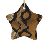 Christmas tree Ceramic hanging Star Pendant WHJSSF Big Snake Skin Picture Designed specifically for holiday 3.12x3.12in