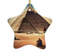 Christmas Tree Ceramic Hanging Star Pendant Whjssf Dreaming Of The Pyramids Of Khufu Picture Decoration Malls, Supermarkets, Shops