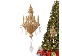 Christmas Tree Chandelier Decoration, Versatile Chandelier Tree Decorations, Crystal Chandelier Pendant Decoration for Christmas, Winter Holiday, Luminous Keepsake for Farmhouse, Garden, Bedroom