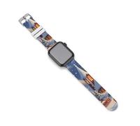 Christmas Tree Church Night Silicone Smartwatch Replacement Bands Compatible with IWatch Wristbands Strap 38mm/40mm