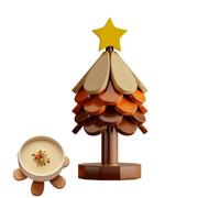 Christmas Tree Coaster, Insulating Wooden Christmas Tree Mat, Heat Resistant Pot Coaster, for Kitchen, Home, Student Dorm, Cookware, Cookware, Cooker, Cup, Hot Food