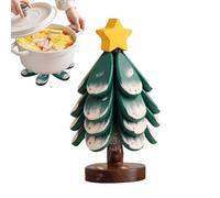 Christmas Tree Coasters - Christmas Tree Shaped Coasters | Winter Holiday Centerpiece Base for Drinks - Plates Cups Mugs Saucepans