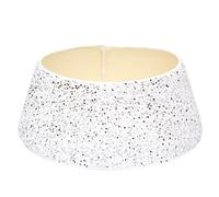 Christmas Tree Collar, Handmade Christmas Tree Skirt For Christmas Tree Stands Sliver Fabric Christmas Tree Ring Glitter Xmas Tree Base Cover For Home Merry Christmas Decoration(L)