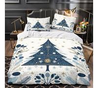 Christmas_tree Comforter Cover 3D Print Premium 3-Piece Bedding Set Hidden Zipper Nordic_winter_style Quilt Cover Super Soft Hypoallergenic for Adults Kids Girls Boys Women Teens Single（140x200cm）