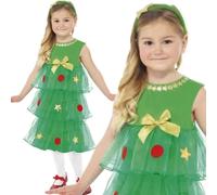 CHRISTMAS TREE COSTUME FOR GIRLS - KIDS COSTUME SIZES: MEDIUM (AGES 7-9 YRS)