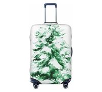 Christmas Tree Covered in Snow Elastic Travel Luggage Covers Dustproof Scratch-Resistant Suitcase Protector Fit 22-24 Inch
