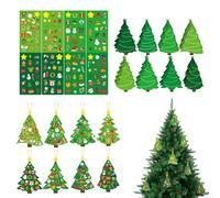 Christmas Tree Crafts - Paper + Ribbon | Interactive Ornament Stickers | Christmas Tree | For Room Wall, Classroom, Apartment, Home Decor, Kids, 3 Years