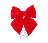 Christmas Tree Crown Decoration with Red Holiday Detail and Spring Base for Festive Tree Top Display At Home Scenes Holiday Crown Decoration Red Top Accent Christmas Display Spring Base Seasonal Home