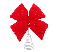 Christmas Tree Crown Decoration with Red Holiday Detail and Spring Base for Festive Tree Top Display At Home Scenes Holiday Crown Decoration Red Top Accent Christmas Display Spring Base Seasonal Home