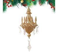 Christmas Tree Crystal Chandelier - Crystal Chandelier Pendant Decoration for Christmas - Refractive Seasonal Keepsake with Hanging Band, Country House Decoration