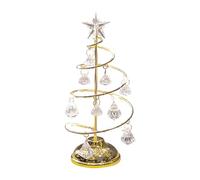 Christmas Tree Crystal Lamp | Rotatable Glitter Christmas Tree Crystal Lights | Electroplating Iron Art Winter Festival Tree Night Light for Home
