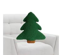 Christmas Tree Cushion - 17 Inch Holiday Pillow | Plush Throw Pillow - Festive Home Decoration for Sofa, Bed, Car or Office, Support for Winter Parties and Farmhouse Style