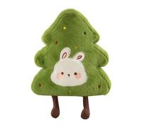 Christmas Tree Cushion Filled with Soft Ornament, Cute Decorative Cushion for Theme Parties, Sofa, Bed, Office, Green