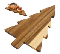 Christmas Tree Cutting Board Wooden Christmas Tree Shaped Chopping Board 15 Inch Natural Wood Serving Platter for Holiday Party Dinner Plate