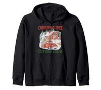 Christmas Tree Cutting Crew Zip Hoodie