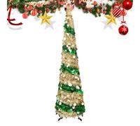 Christmas Tree Decoration - 1.5 m Foldable Christmas Tree, Festive Pop-Up, Corner Display, Elegant Artificial Decoration, High Foldable Seasonal Decoration, Premium Interior Decoration for the