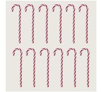 Christmas Tree Decoration 12 Pack Twisted Candy Canes 18cm