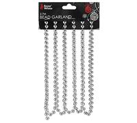 Christmas Tree Decoration 2.7 Metre Bead Garland - Silver 5295