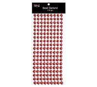 Christmas Tree Decoration 2.7 Metre Chunky Bead Garland - Red