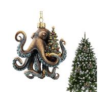 Christmas Tree Decoration - 2D Acrylic Flat Hand-Painted Coastal Party Accessories - Sea Christmas Decoration | for Children Adults Friends Christmas Tree Car Halloween Thanksgiving Holidays New Year