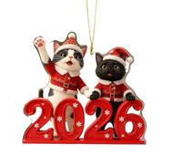 Christmas Tree Decoration - 2D Pendant with Cute Cat 2026 | Decorative Kitten Tree Decoration for Bedroom, Kitchen, Mantle, Door, Balcony, Hallway, Window, Truck, Vehicle, SUV and Bag