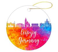 Christmas Tree Decoration 7.3cm, Germany-Leipzig Christmas Tree Decorations Decoration Ceramic Hanging Multi-Colour Ceramic Xmas Ornament For Christmas Party Family