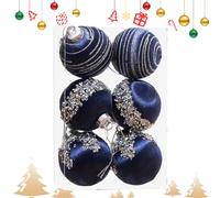 Christmas Tree Decoration Ball - Shatterproof Christmas Balls Ornaments Velvet Set - Set Shatterproof Ornament BallWith Metal String For Yard Decor Garden