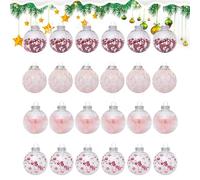 Christmas Tree Decoration Baubles - 24 Piece Christmas Tree Decoration Set - Home Decoration for Christmas New Year's Eve Party Office Dorm Window Door Staircase