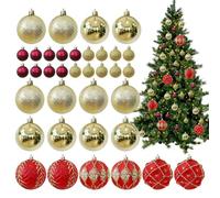 Christmas Tree Decoration Baubles - 36 Pieces Festive Hanging Ornaments - Colorful Christmas Tree Ornaments for Outdoor Window Sills Yard and Garden Parties Patio Porch Wedding