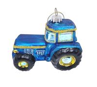 Christmas Tree Decoration, Blue Tractor Bauble, Novelty Bauble, Blue Bauble, Glass Tractor Bauble, Fun Young Farmer Gift, Xmas Tree Decoration, Fun Bauble, Quirky Bauble