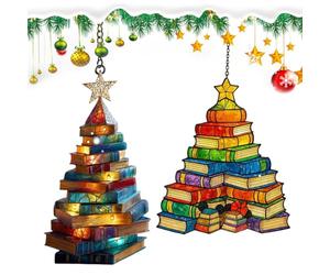 Christmas Tree Decoration - Book Shaped Ornament for Reading Lovers, Fun Gift for Christmas or Study - Adds a Literary Touch to Your Home