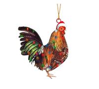 Christmas Tree Decoration Christmas Chicken Pendant Acrylic Material Rooster Pendant Tree Decoration Flat Artistic Ornaments for Festive