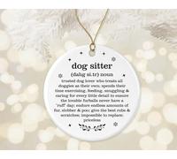 Christmas Tree Decoration Dog Sitter Dog Sitter Definition Dictionary For Dog Sitters, Best Dog Sitter Ever For Dog Sitter Ceramic Hanging Christmas Tree Decorations Funny Ceramic Xmas Ornament